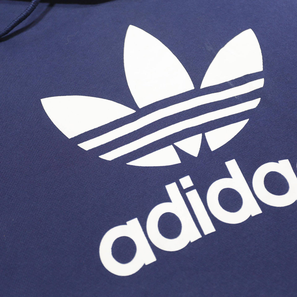 ADIDAS Womens Blue Hoodie M Cotton Blend Pullover Sweatshirt Casual