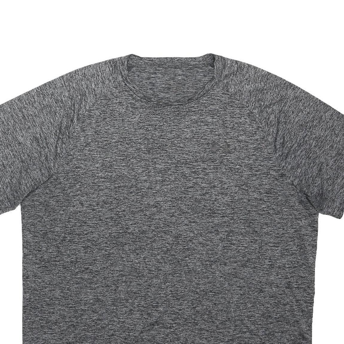 UNDER ARMOUR Mens Grey Sweatshirt XL Crew Neck Short Sleeve Athletic Activewear