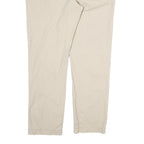 TOMMY HILFIGER Mens Cotton Beige Regular Straight Trousers W36 L31 Classic Zip