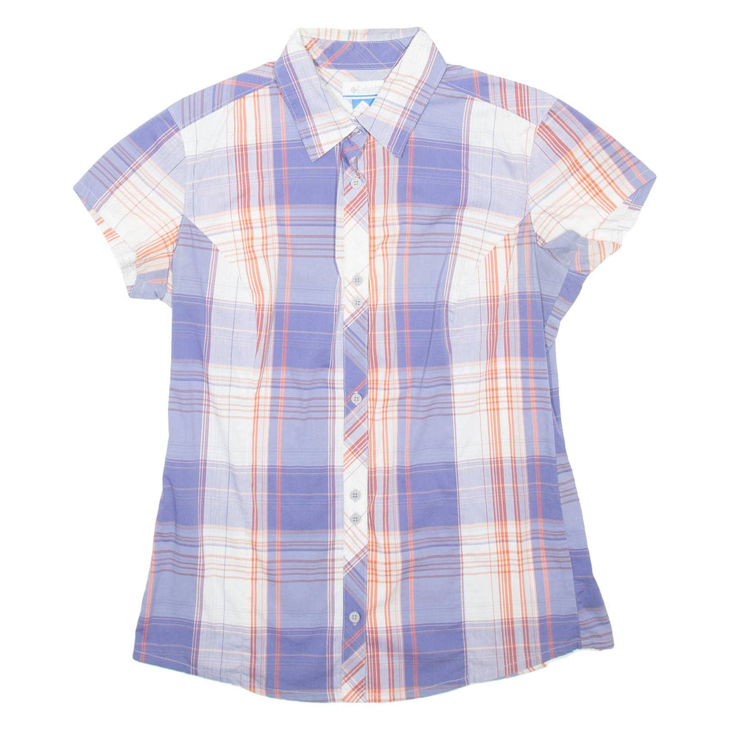 COLUMBIA Womens Shirt Purple Check M