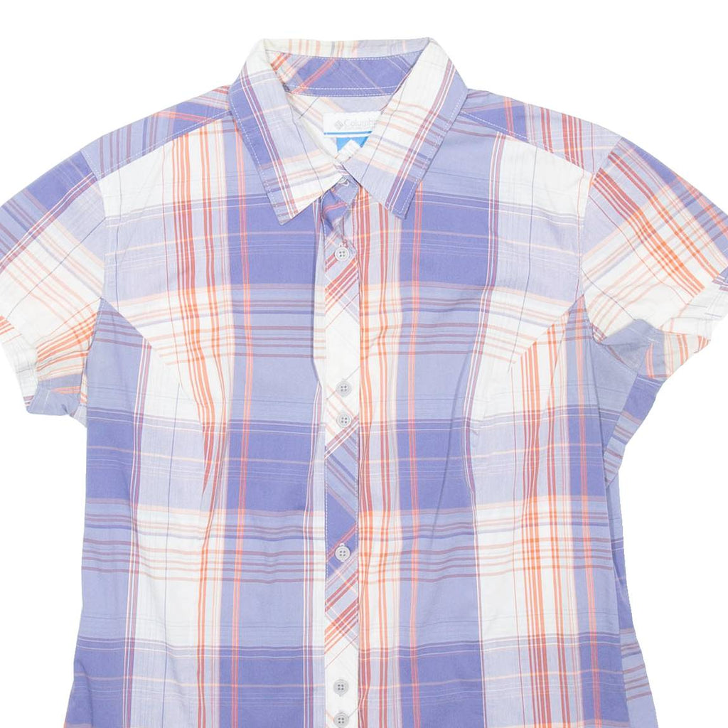 COLUMBIA Womens Shirt Purple Check M