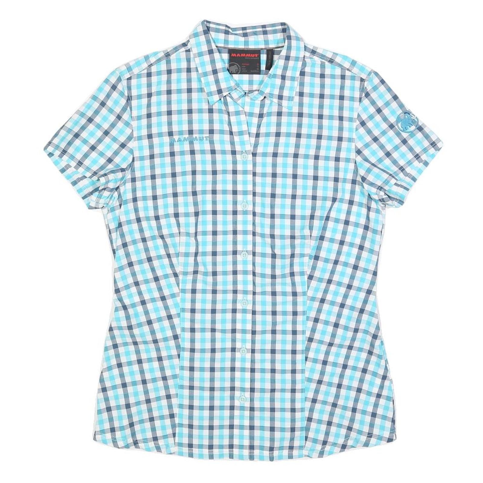 MAMMUT Womens Blue & White Checked Shirt S Lightweight Casual Outdoor