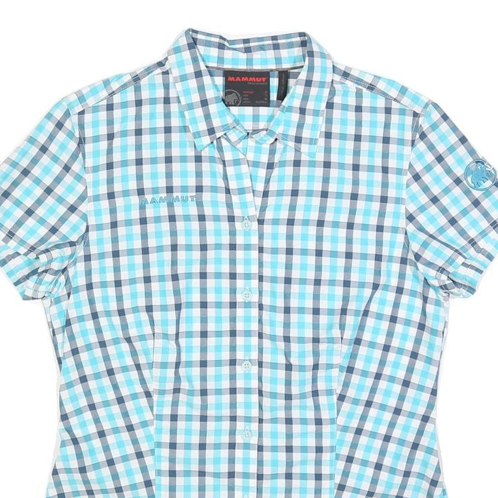 MAMMUT Womens Blue & White Checked Shirt S Lightweight Casual Outdoor