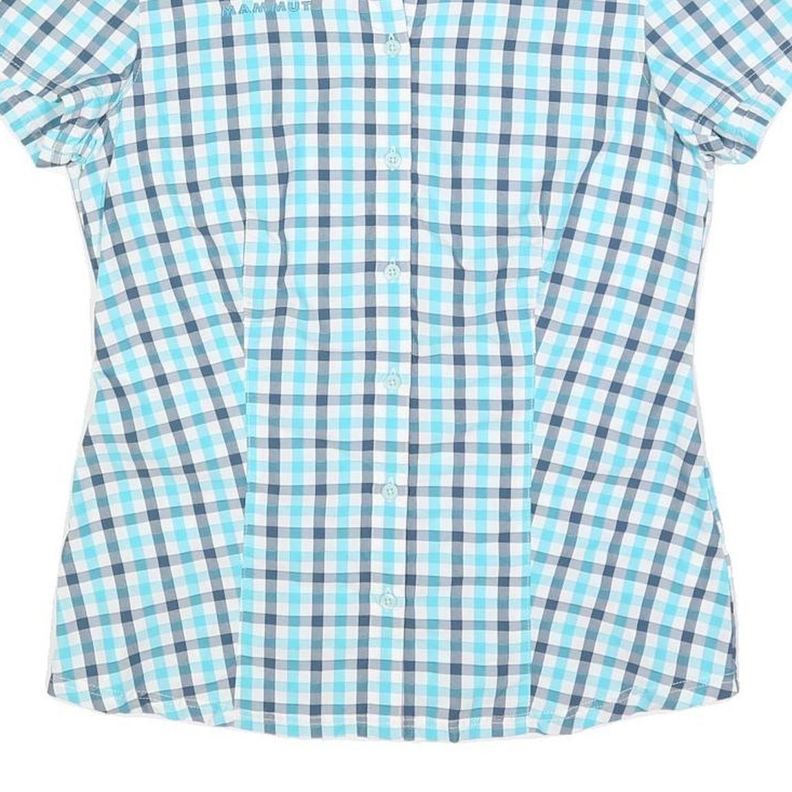 MAMMUT Womens Blue & White Checked Shirt S Lightweight Casual Outdoor