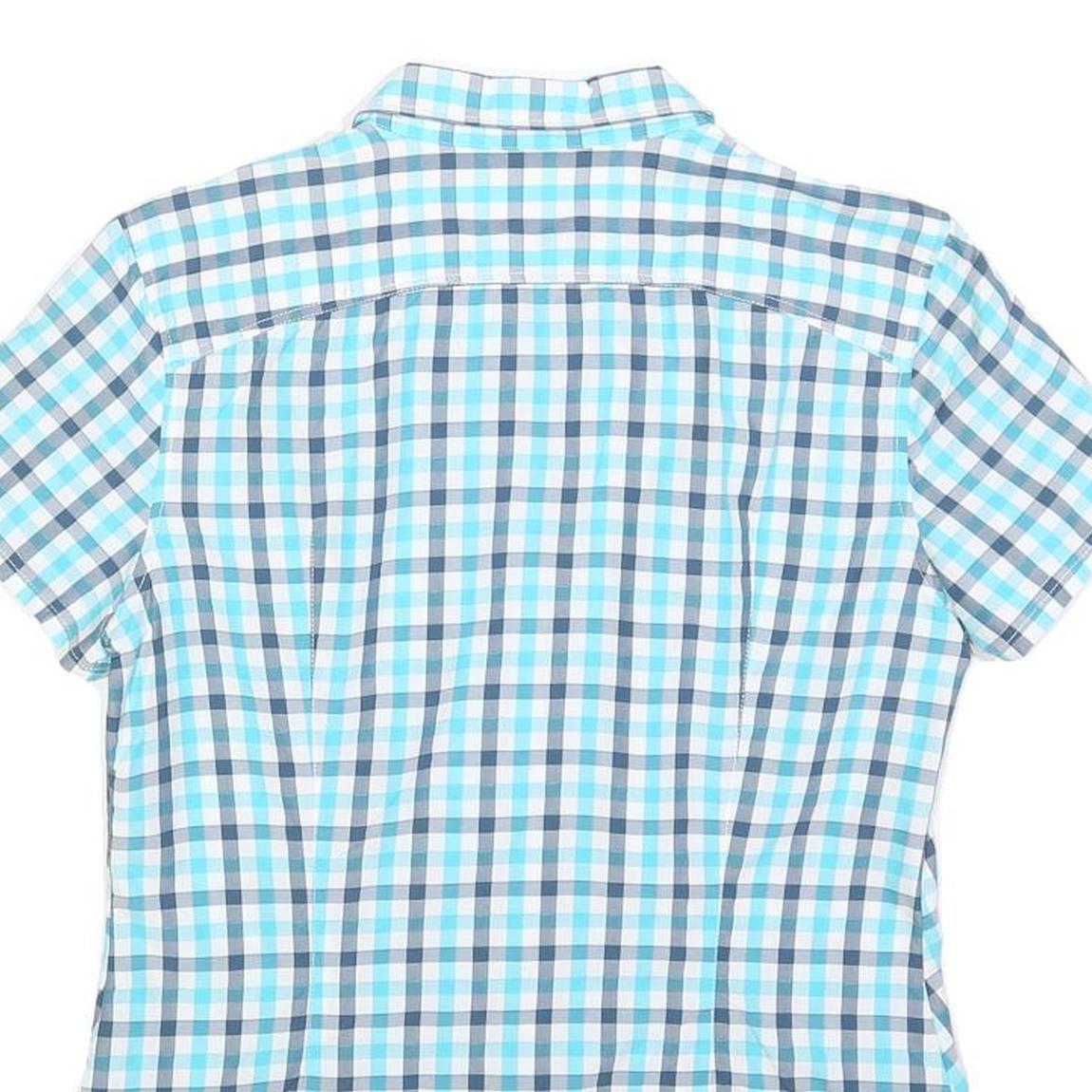 MAMMUT Womens Blue & White Checked Shirt S Lightweight Casual Outdoor