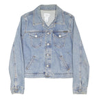 CALVIN KLEIN JEANS Girls Blue Denim Jacket L Cotton Blend Button Fastening