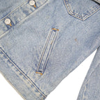 CALVIN KLEIN JEANS Girls Blue Denim Jacket L Cotton Blend Button Fastening