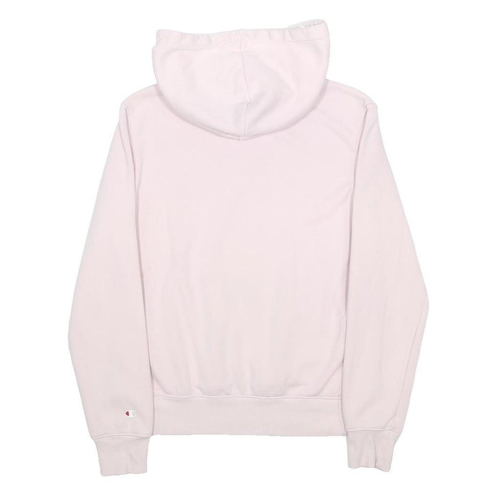 CHAMPION Womens Pink Pullover Hoodie S Cotton Blend Classic Logo Casual