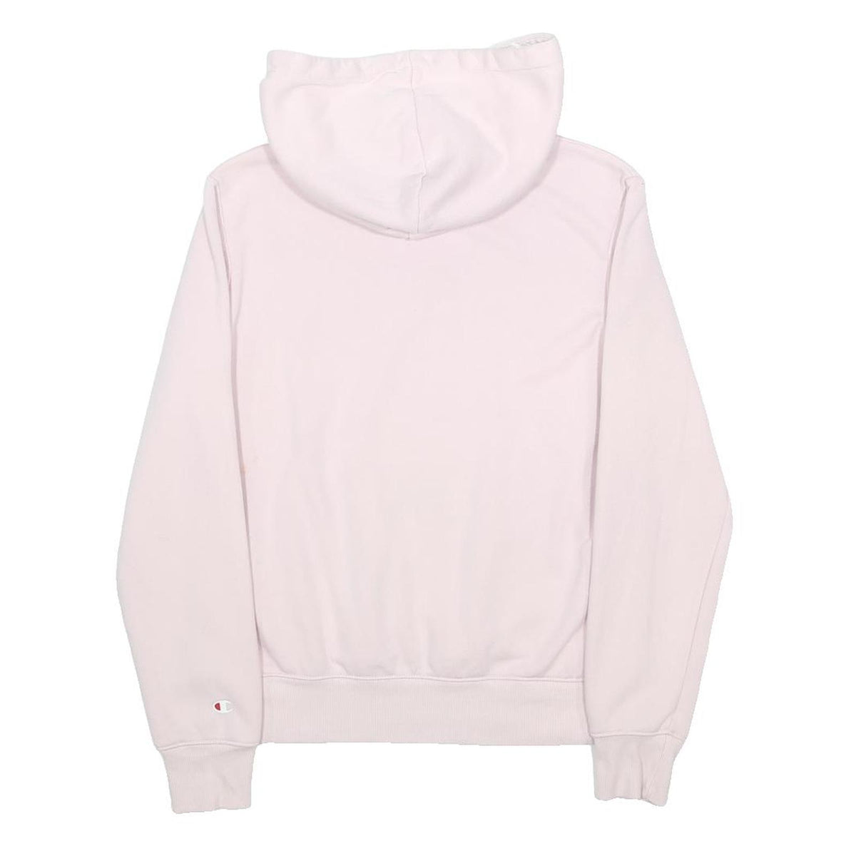 CHAMPION Womens Pink Pullover Hoodie S Cotton Blend Classic Logo Casual