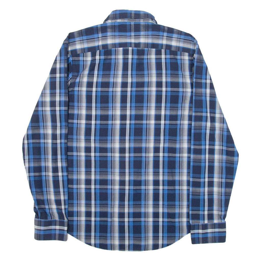 PENGUIN Heritage Slim Fit Mens Shirt Blue Check Long Sleeve S