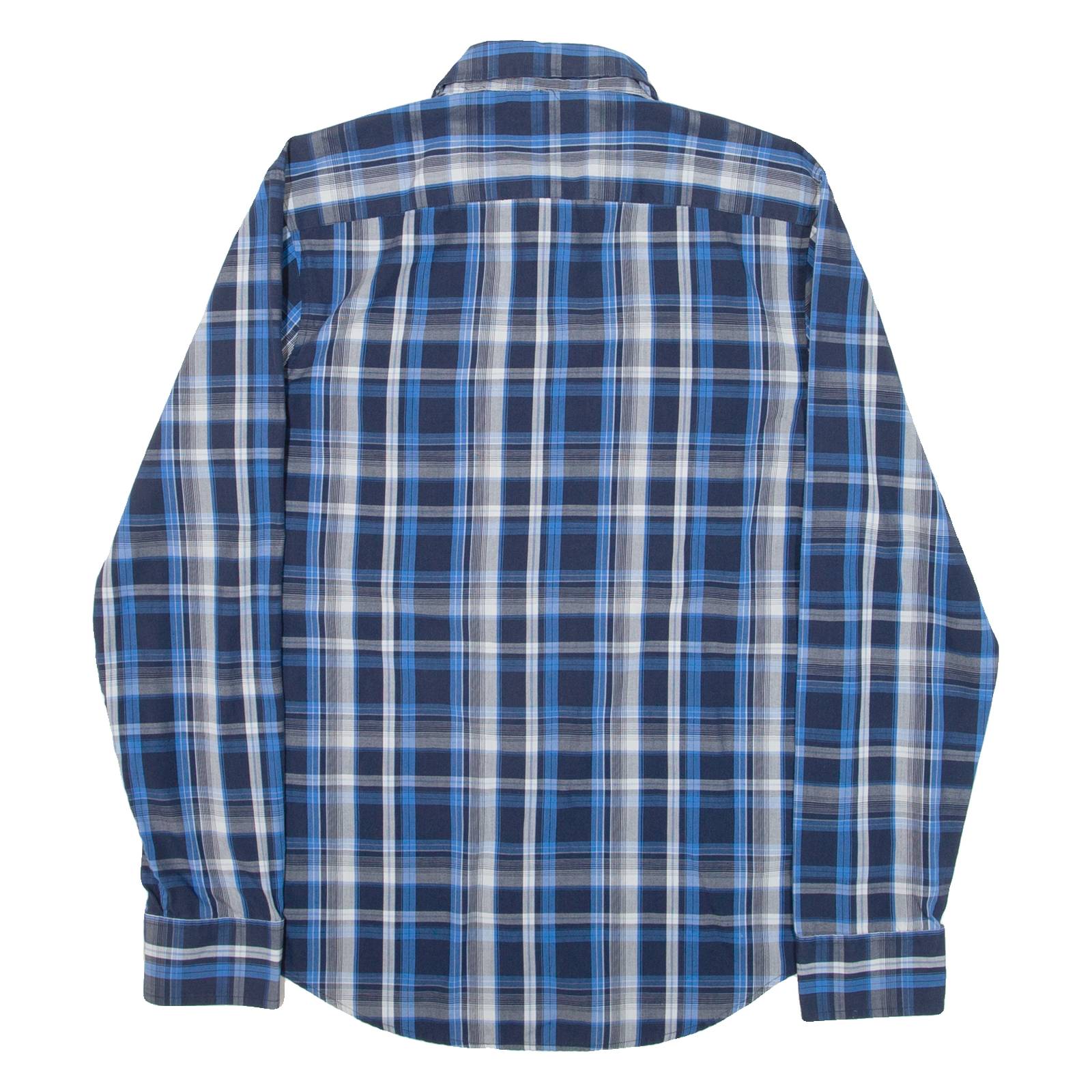 PENGUIN Heritage Slim Fit Mens Shirt Blue Check Long Sleeve S