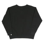 PUMA Womens Black Cotton Blend Crew Neck UK 12 Sweatshirt Logo Patch