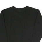 PUMA Womens Black Cotton Blend Crew Neck UK 12 Sweatshirt Logo Patch