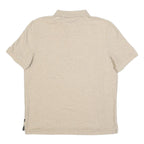 NAUTICA Mens Beige Short Sleeve Plain M Polo Shirt Cotton Blend Casual