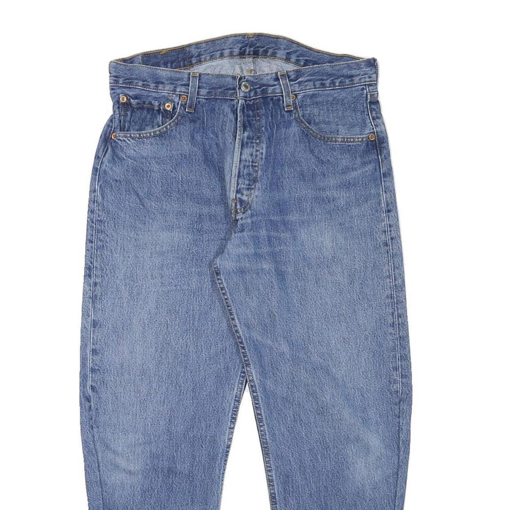 LEVI'S Mens Blue Relaxed Straight Denim Light W31 L25 Studded Pocket Jeans