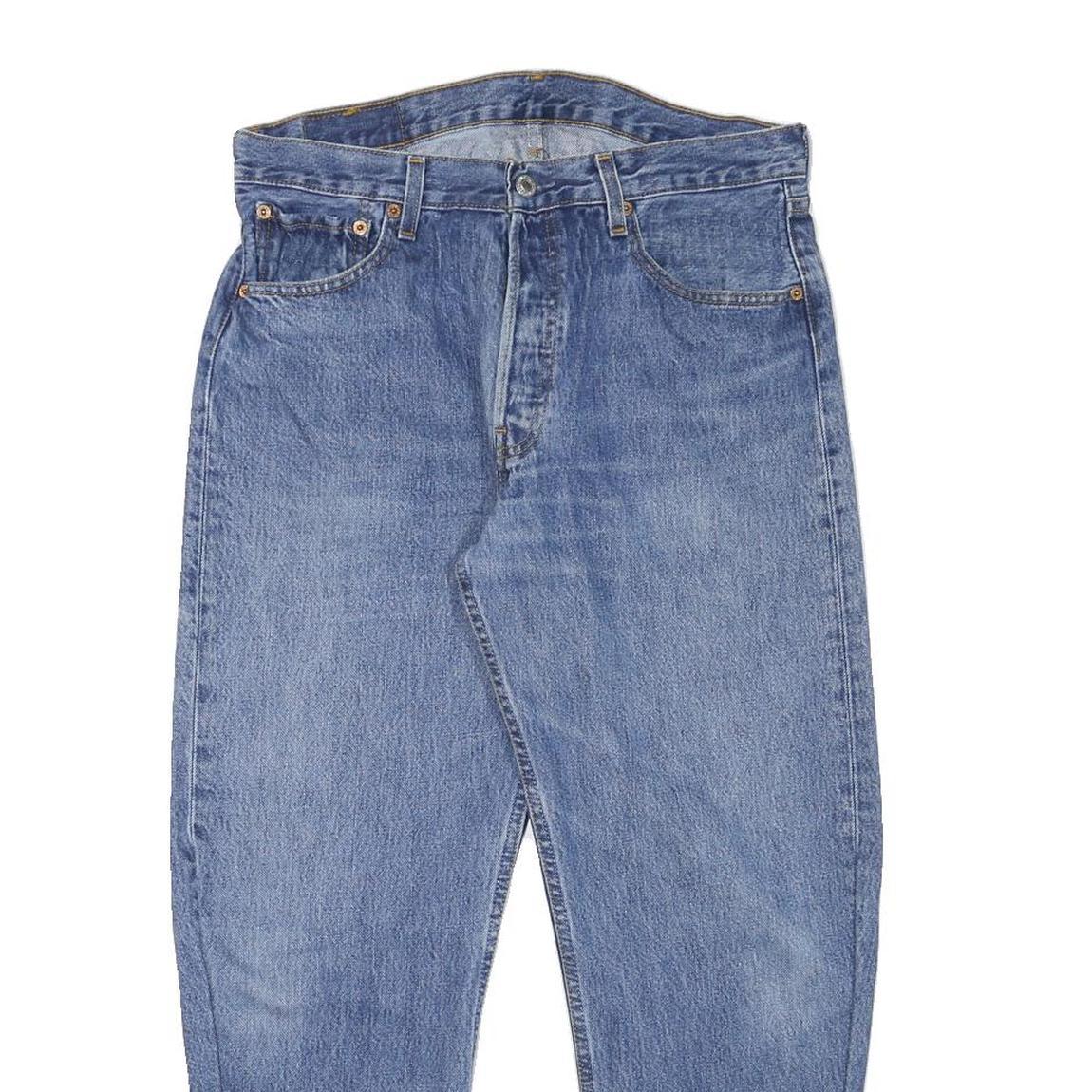 LEVI'S Mens Blue Relaxed Straight Denim Light W31 L25 Studded Pocket Jeans