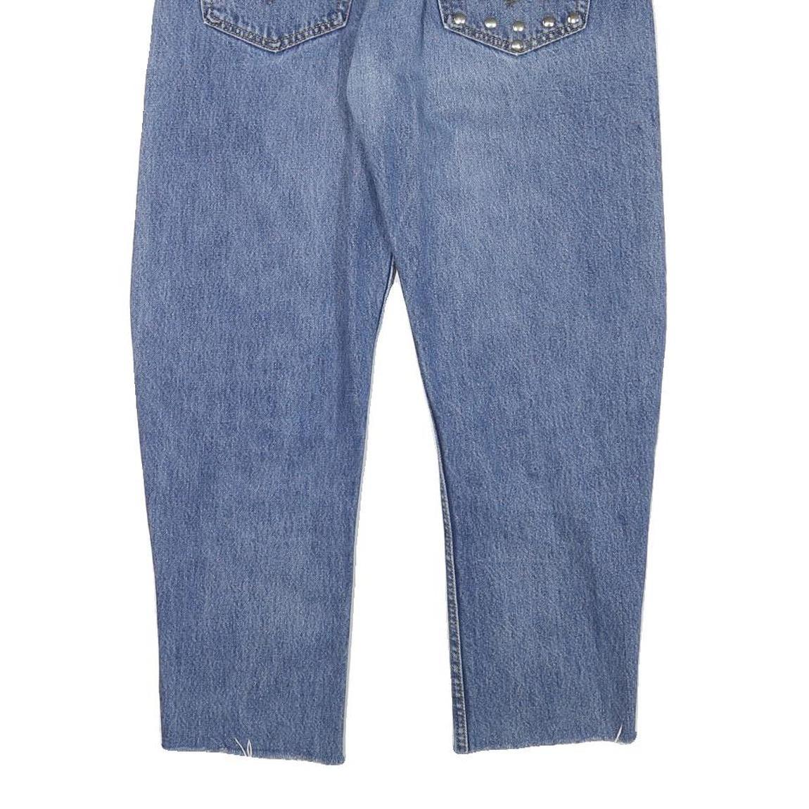 LEVI'S Mens Blue Relaxed Straight Denim Light W31 L25 Studded Pocket Jeans