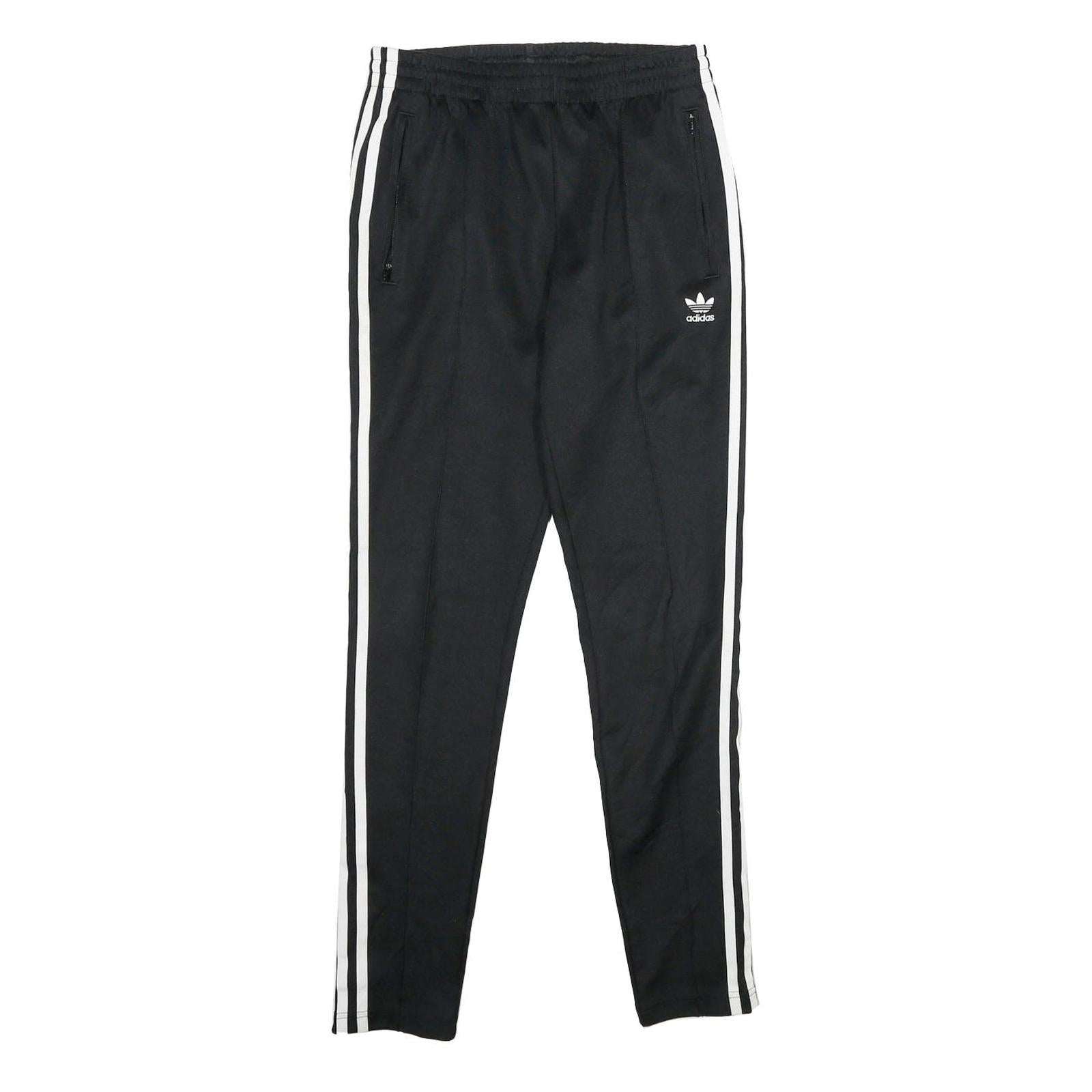 ADIDAS Womens Joggers Black & White Slim Tapered UK 6 W26 L29 Classic Sportswear