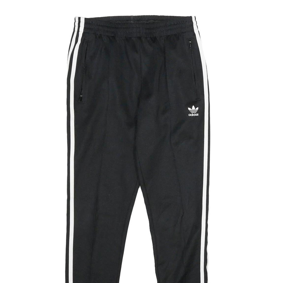 ADIDAS Womens Joggers Black & White Slim Tapered UK 6 W26 L29 Classic Sportswear