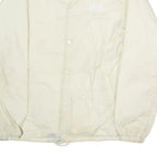 VANS Mens Cream Nylon Button Jacket S Plain Lightweight Casual Outerwear