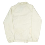 VANS Mens Cream Nylon Button Jacket S Plain Lightweight Casual Outerwear