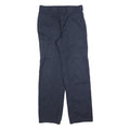 DICKIES Womens Cotton Blend Navy Blue Regular Fit Straight Leg Trousers W32 L32