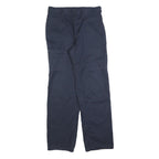 DICKIES Womens Cotton Blend Navy Blue Regular Fit Straight Leg Trousers W32 L32