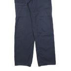 DICKIES Womens Cotton Blend Navy Blue Regular Fit Straight Leg Trousers W32 L32