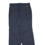 DICKIES Womens Cotton Blend Navy Blue Regular Fit Straight Leg Trousers W32 L32