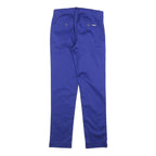 GUESS Womens Cotton Blend Blue Slim Straight Trousers W26 L26 Classic Zip