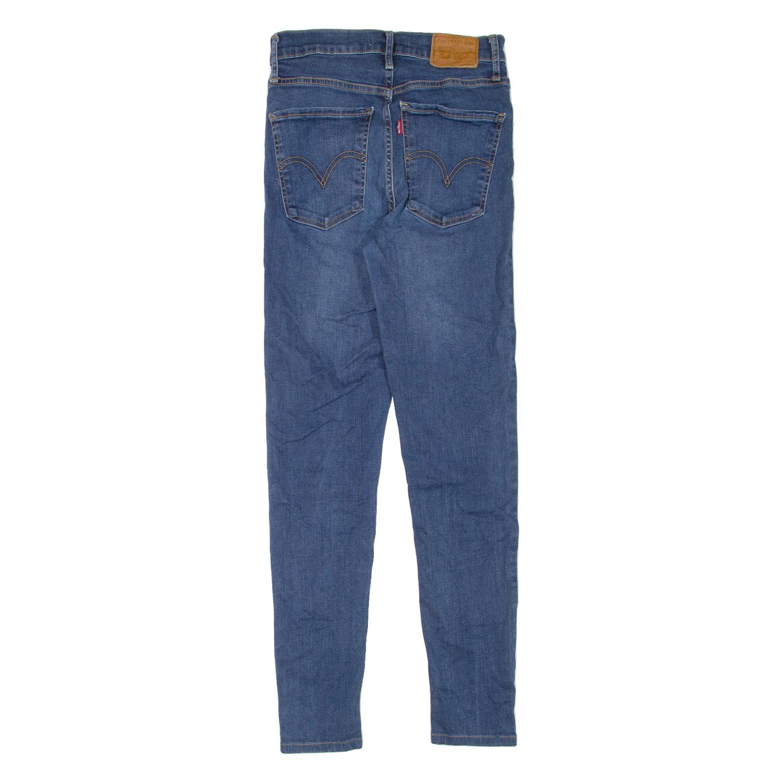 LEVI'S Mile High BIG E Womens Jeans Blue Slim Skinny Stone Wash W27 L28
