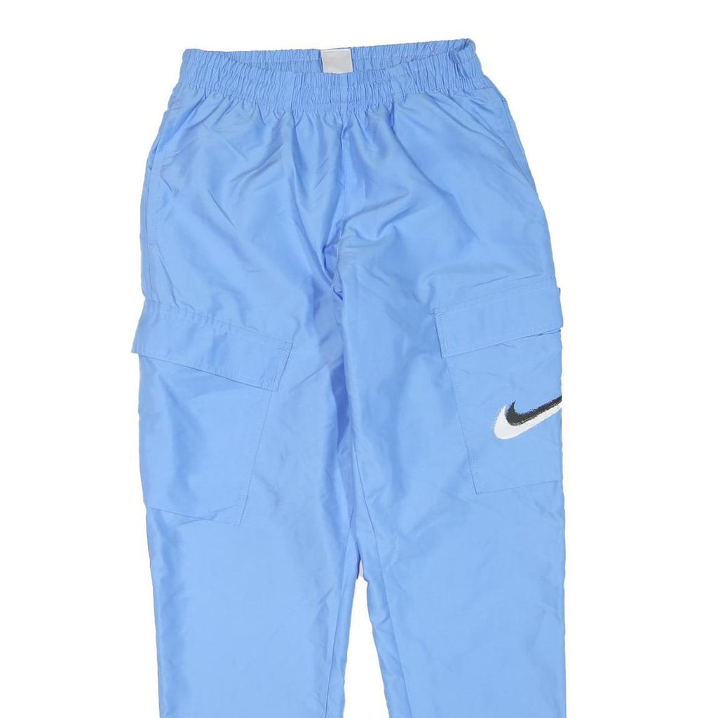 NIKE Mens Joggers Blue S W28 L30 Casual Fit Cargo Style Swoosh Logo