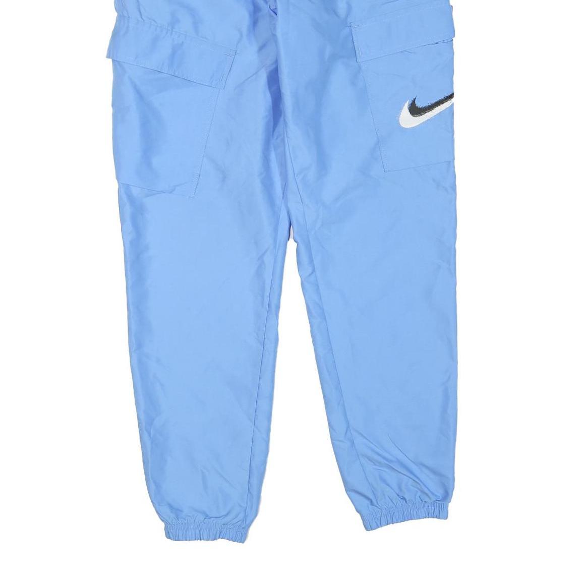 NIKE Mens Joggers Blue S W28 L30 Casual Fit Cargo Style Swoosh Logo