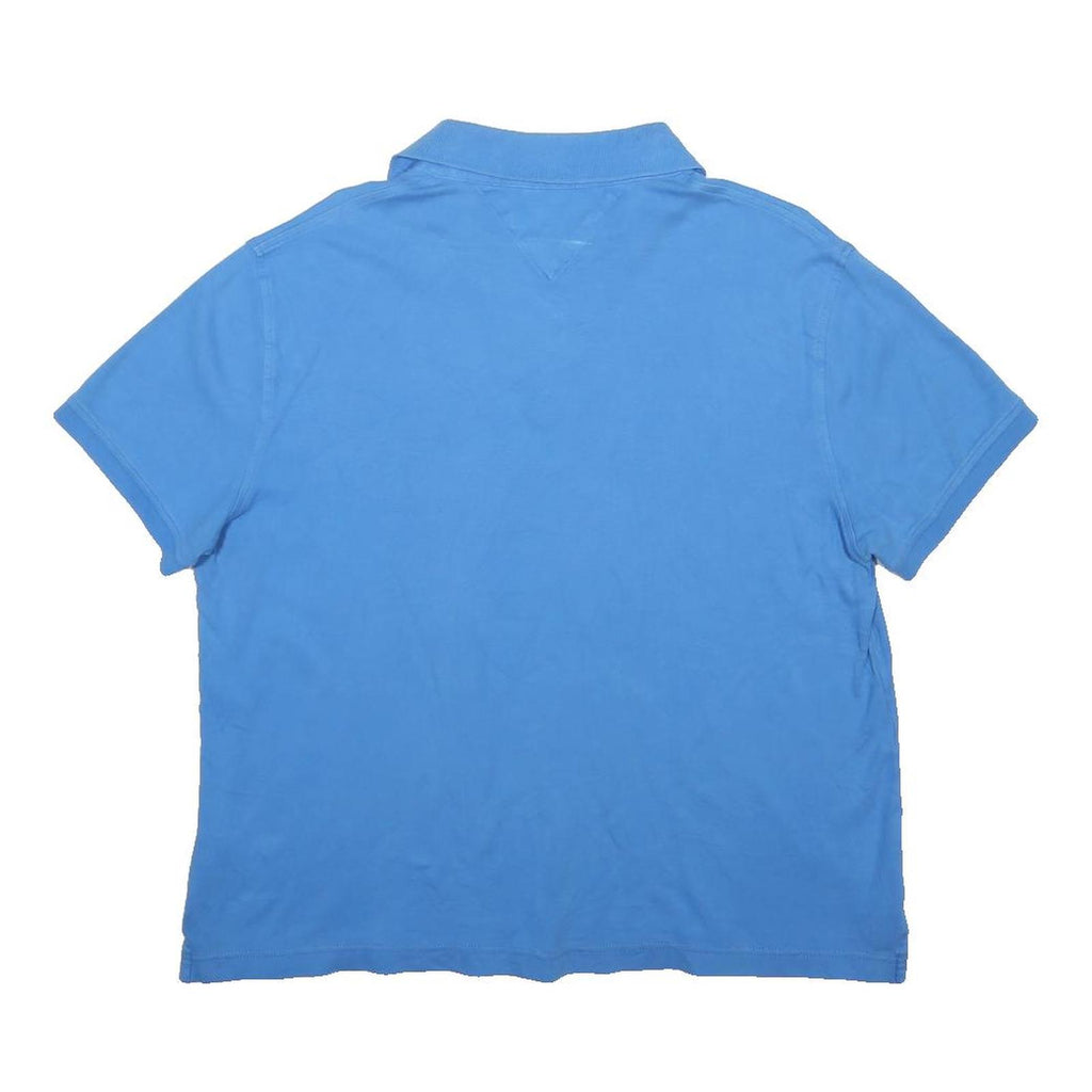 TOMMY HILFIGER Mens Blue Polo Shirt L Cotton Classic Fit Short Sleeve Casual