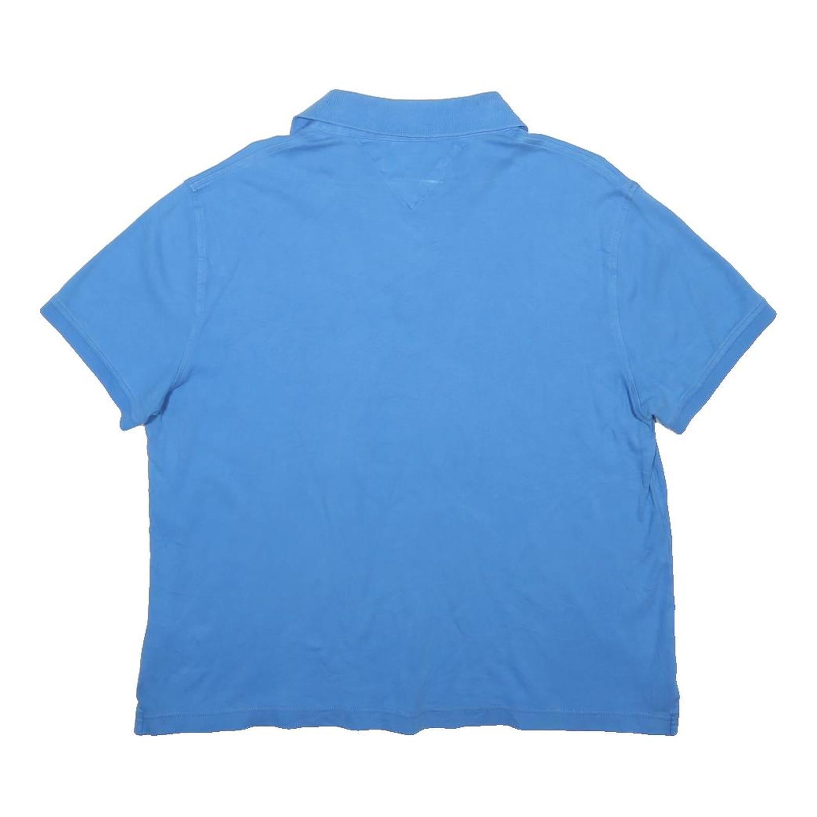 TOMMY HILFIGER Mens Blue Polo Shirt L Cotton Classic Fit Short Sleeve Casual