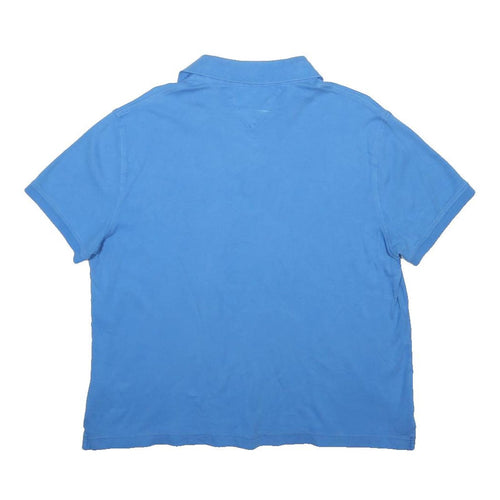 TOMMY HILFIGER Mens Blue Polo Shirt L Cotton Classic Fit Short Sleeve Casual
