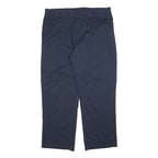DICKIES Mens Cotton Blend Regular Navy Blue Zip Trousers W40 L30 Workwear Casual
