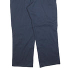 DICKIES Mens Cotton Blend Regular Navy Blue Zip Trousers W40 L30 Workwear Casual