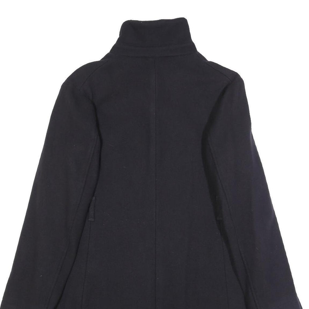 C.P. COMPANY Womens Black Wool Blend Button Jacket L Plain Classic Long Sleeve