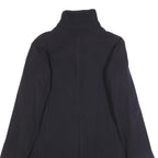 C.P. COMPANY Womens Black Wool Blend Button Jacket L Plain Classic Long Sleeve