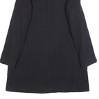 C.P. COMPANY Womens Black Wool Blend Button Jacket L Plain Classic Long Sleeve