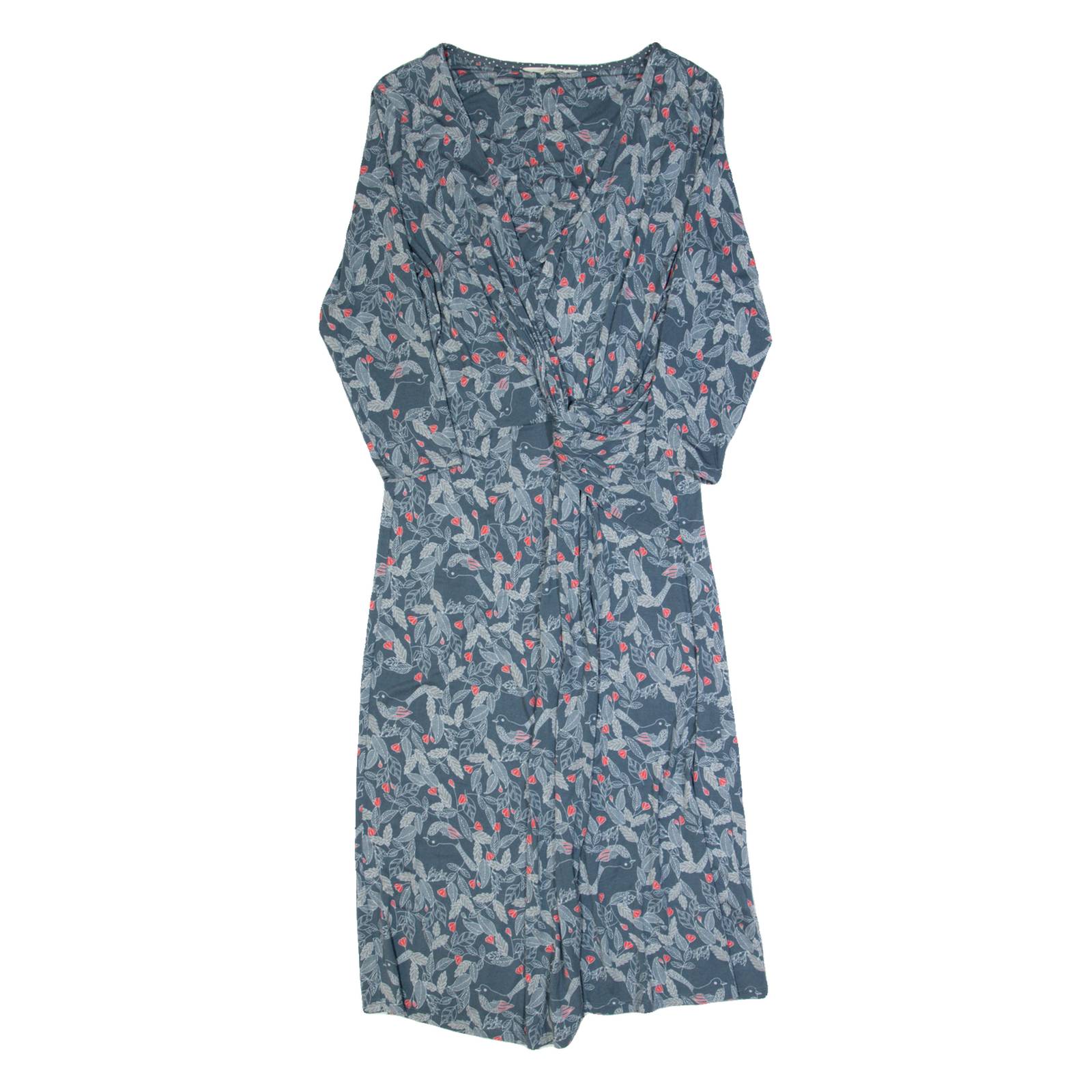 WHITE STUFF Womens Day Dress Grey Floral Long UK 10
