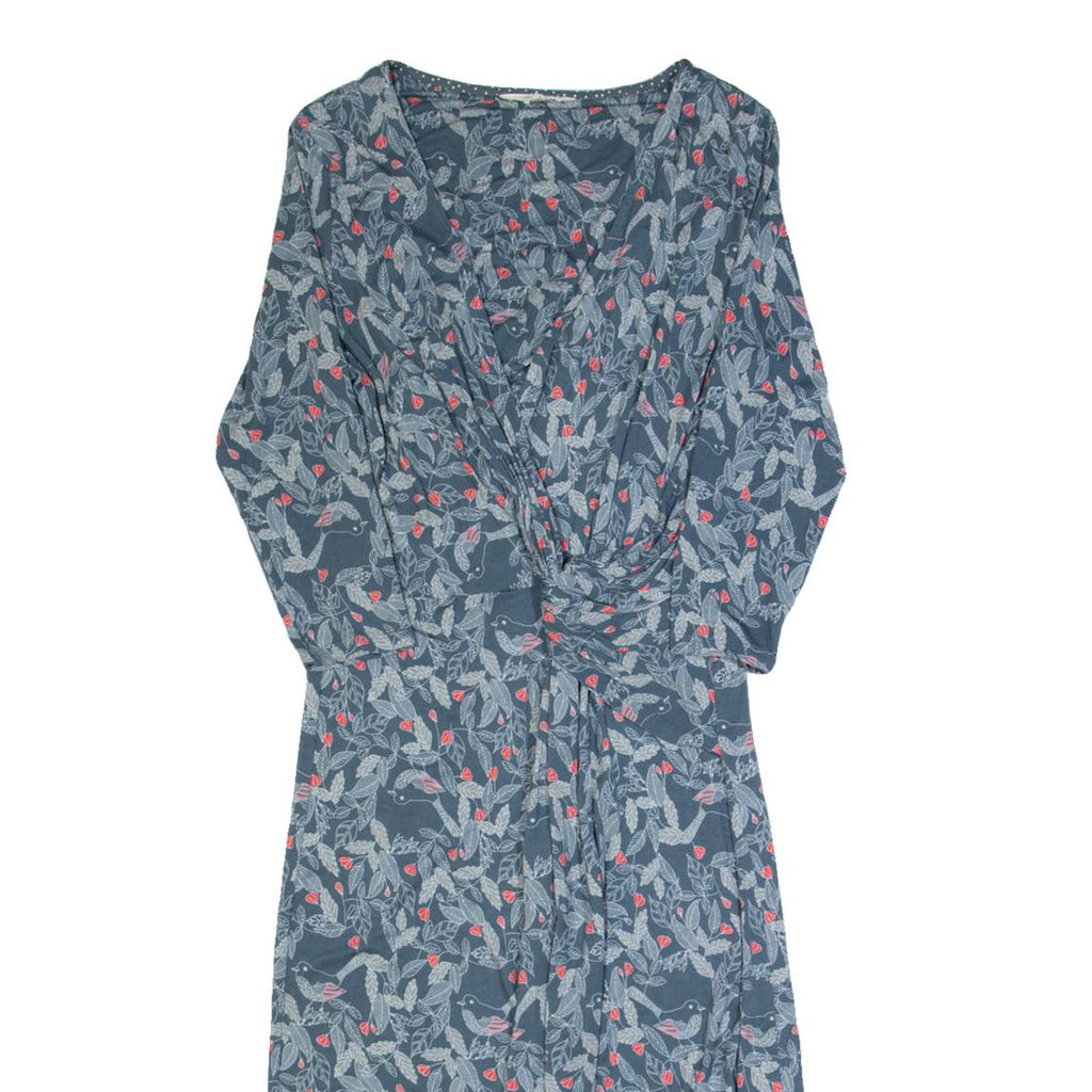 WHITE STUFF Womens Day Dress Grey Floral Long UK 10