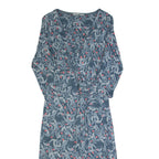 WHITE STUFF Womens Day Dress Grey Floral Long UK 10