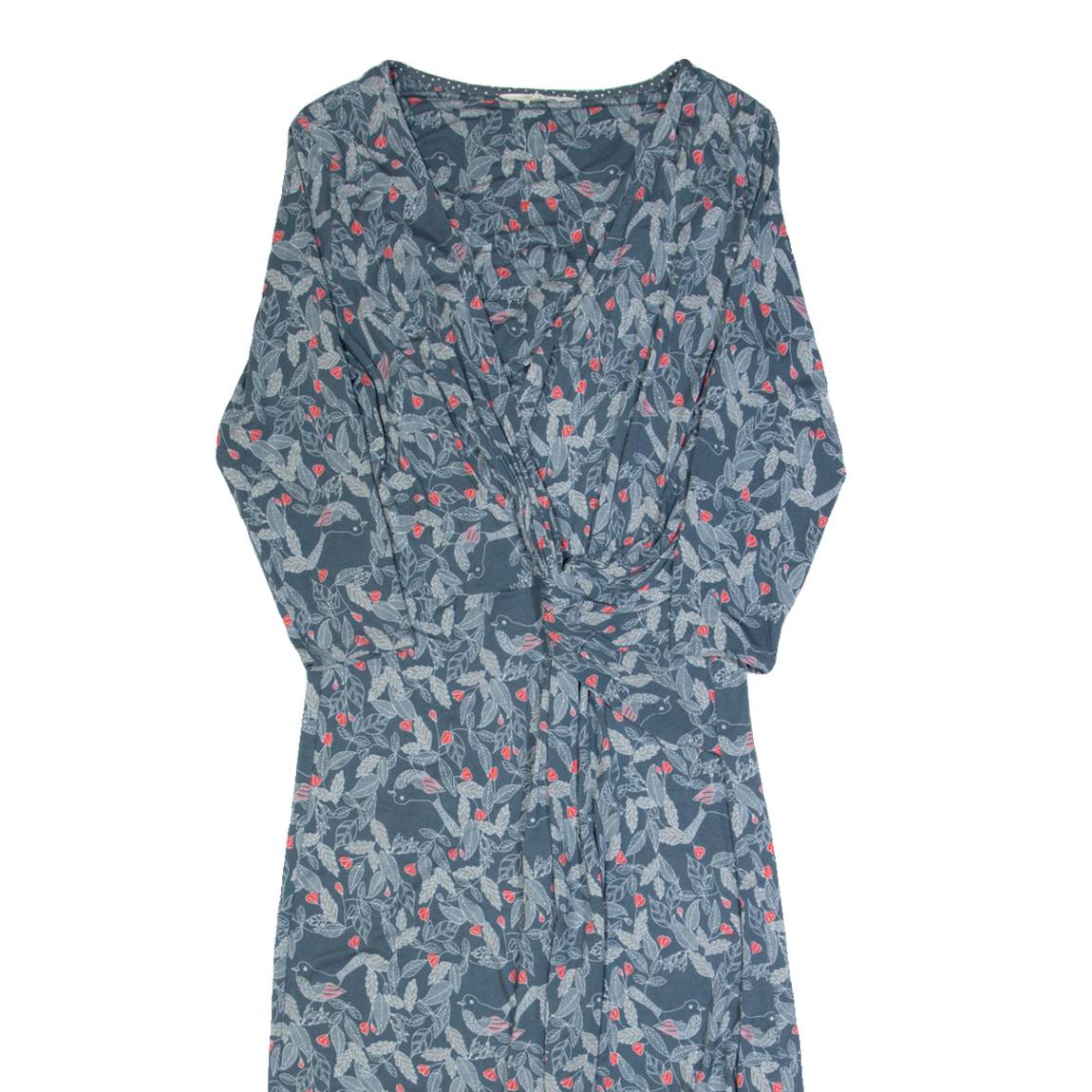 WHITE STUFF Womens Day Dress Grey Floral Long UK 10