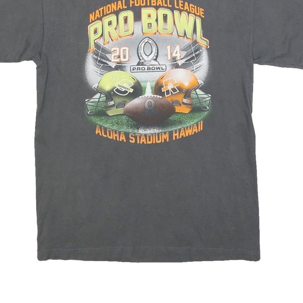 NFL Mens Grey Pro Bowl 2014 Graphic T-Shirt M Short Sleeve Crew Neck