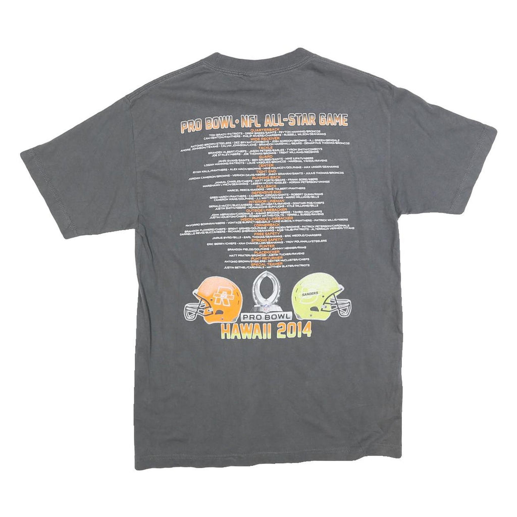 NFL Mens Grey Pro Bowl 2014 Graphic T-Shirt M Short Sleeve Crew Neck