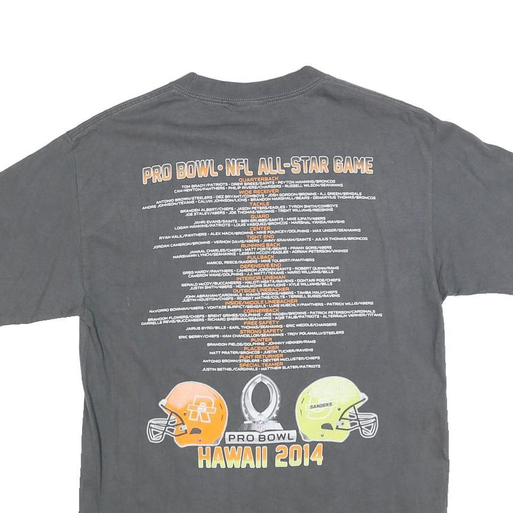 NFL Mens Grey Pro Bowl 2014 Graphic T-Shirt M Short Sleeve Crew Neck