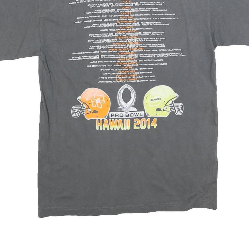NFL Mens Grey Pro Bowl 2014 Graphic T-Shirt M Short Sleeve Crew Neck