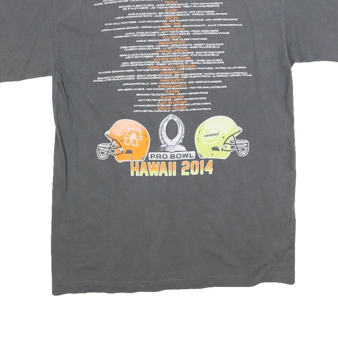 NFL Mens Grey Pro Bowl 2014 Graphic T-Shirt M Short Sleeve Crew Neck